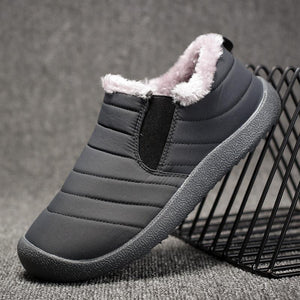 Men Warm Daily Waterproof Cloth Slip On Snow Boots