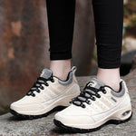 Women's Lace-up Cushion-soled Sneakers Non-slip Hiking Shoes