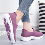 Women Comfy Daily Flat Heel Flyknit Fabric Sneakers