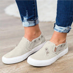 Women Zipper Daily Canvas Sneakers