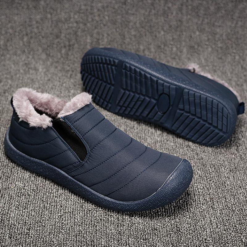 Men Warm Daily Waterproof Cloth Slip On Snow Boots