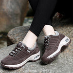 Women's Lace-up Cushion-soled Sneakers Non-slip Hiking Shoes