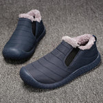 Men Warm Daily Waterproof Cloth Slip On Snow Boots