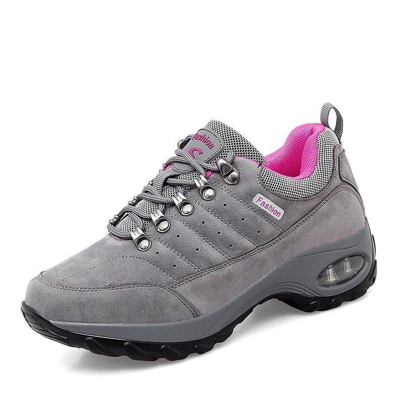 Women's Lace-up Cushion-soled Sneakers Non-slip Hiking Shoes