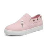 Women Zipper Daily Canvas Sneakers