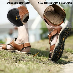 Men Leather Hiking Sandals