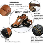 Men Leather Hiking Sandals