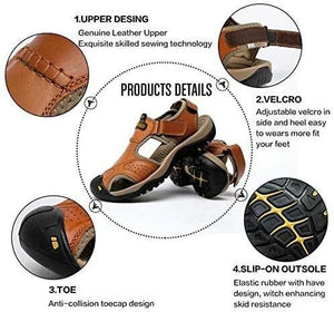 Men Leather Hiking Sandals