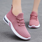 Women Athletic Flat Heel Mesh Fabric Sneakers Running Shoes