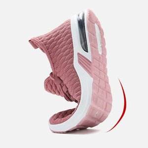 Women Athletic Flat Heel Mesh Fabric Sneakers Running Shoes