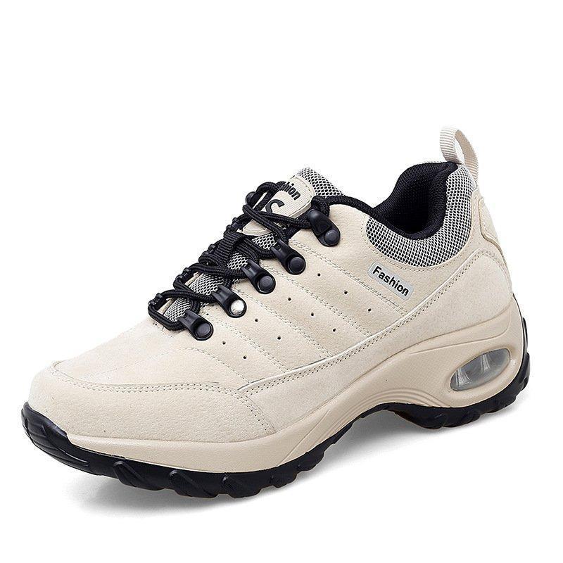 Women's Lace-up Cushion-soled Sneakers Non-slip Hiking Shoes