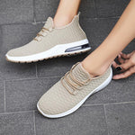 Women Athletic Flat Heel Mesh Fabric Sneakers Running Shoes