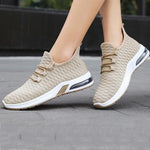 Women Athletic Flat Heel Mesh Fabric Sneakers Running Shoes