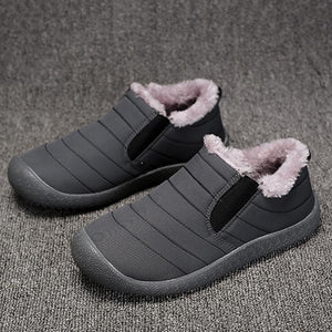 Men Warm Daily Waterproof Cloth Slip On Snow Boots