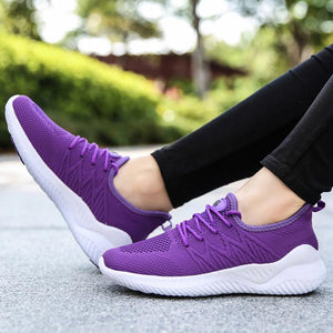 Women Athletic Breathable Flat Heel Sneakers Walking Shoes