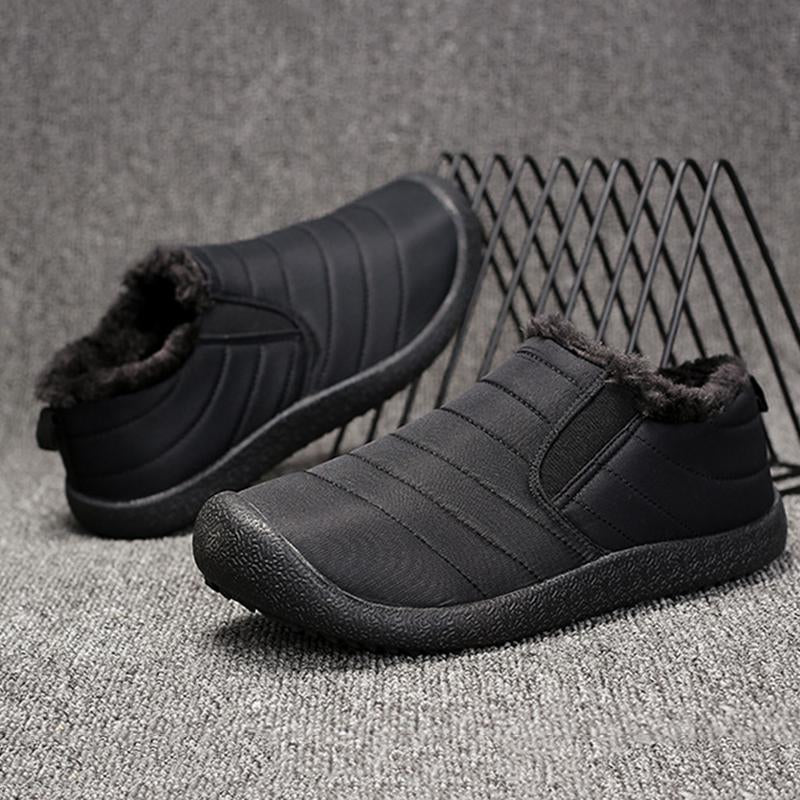 Men Warm Daily Waterproof Cloth Slip On Snow Boots