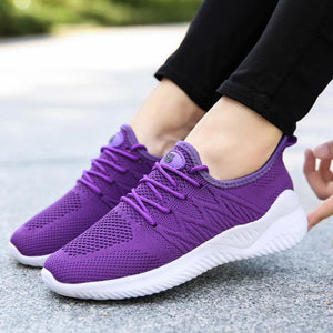 Women Athletic Breathable Flat Heel Sneakers Walking Shoes