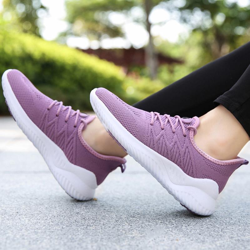 Women Athletic Breathable Flat Heel Sneakers Walking Shoes