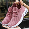 Women Athletic Flat Heel Mesh Fabric Sneakers Running Shoes