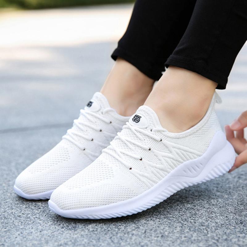 Women Athletic Breathable Flat Heel Sneakers Walking Shoes