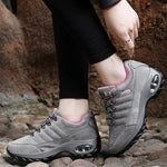 Women's Lace-up Cushion-soled Sneakers Non-slip Hiking Shoes