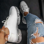 Bubble Air Cushion Lace-Up Knitted Sneakers