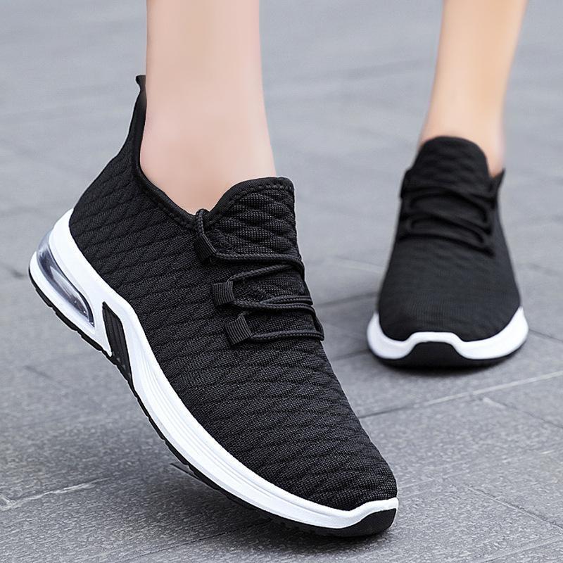 Women Athletic Flat Heel Mesh Fabric Sneakers Running Shoes