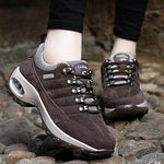 Women's Lace-up Cushion-soled Sneakers Non-slip Hiking Shoes