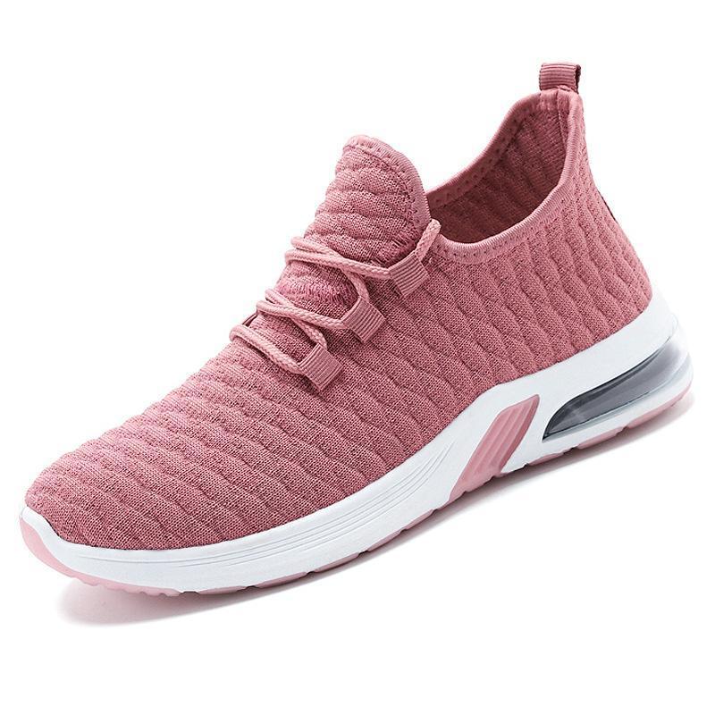 Women Athletic Flat Heel Mesh Fabric Sneakers Running Shoes