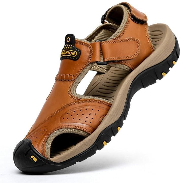 Men Leather Hiking Sandals