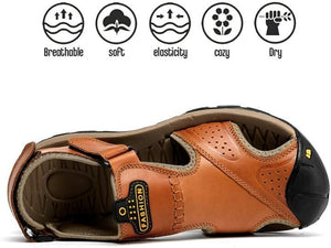 Men Leather Hiking Sandals