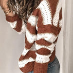 striped long sleeve lightweight sweater jumper