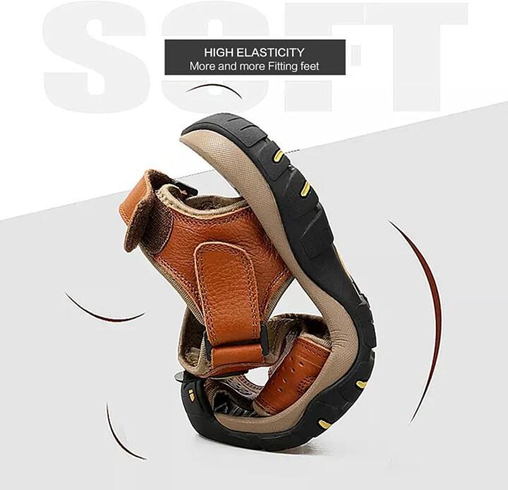 Men Leather Hiking Sandals