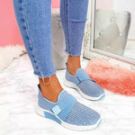 Shicspot : Women's Casual Spring Crystal Solid Mesh Sneakers