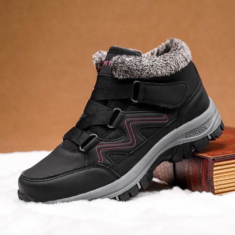 Women's Comfy Winter Faux Fur Lined Non Slip Sneakers