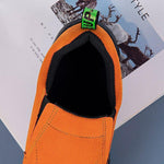 Men Synthetic Suede Outdoor Slip Resistant Elastic Slip On Hiking Shoes