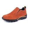 Men Synthetic Suede Outdoor Slip Resistant Elastic Slip On Hiking Shoes