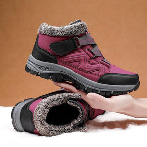 Women's Comfy Winter Faux Fur Lined Non Slip Sneakers