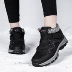 Women's Comfy Winter Faux Fur Lined Non Slip Sneakers