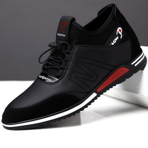 Men Sport Tight Stitched Leather Comfy Slip Resistant Business Casual Shoes