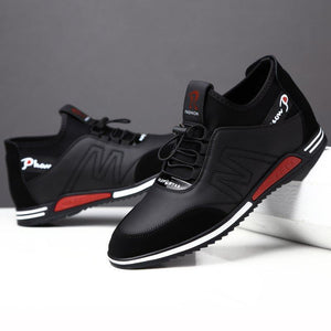 Men Sport Tight Stitched Leather Comfy Slip Resistant Business Casual Shoes