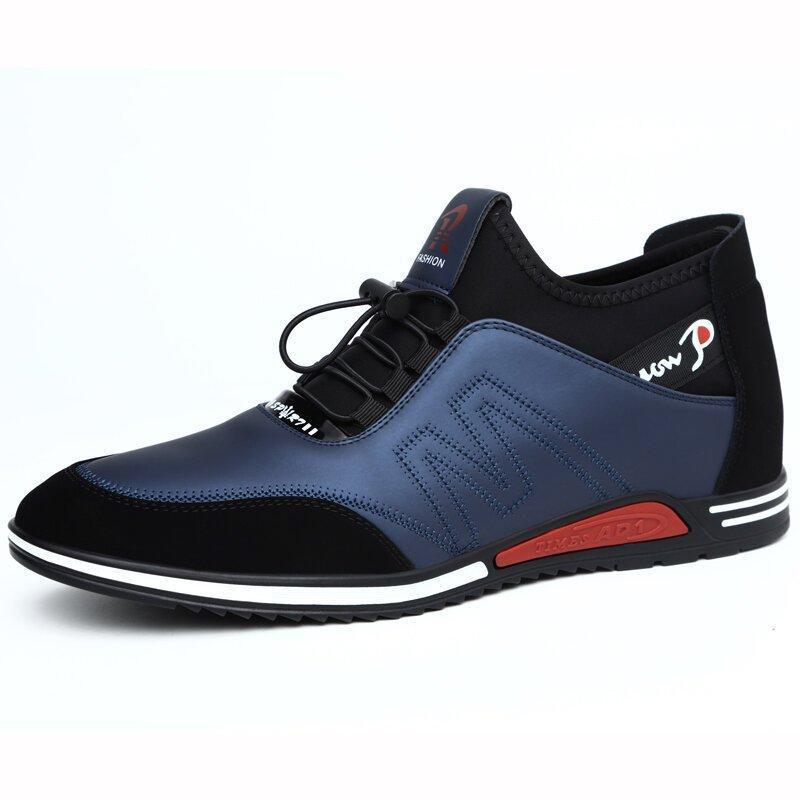 Men Sport Tight Stitched Leather Comfy Slip Resistant Business Casual Shoes