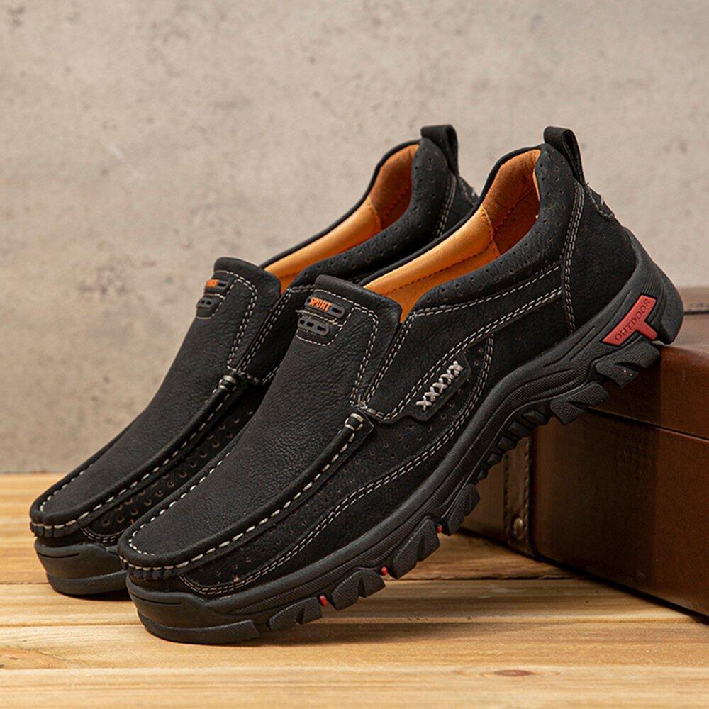 Men Retro Non-slip Driving Slip On Casual Outdoor Shoes