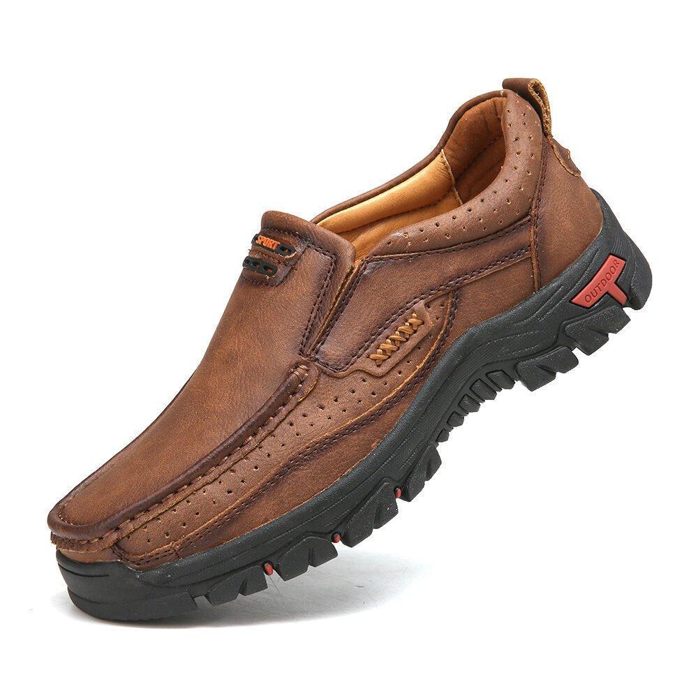 Men Retro Non-slip Driving Slip On Casual Outdoor Shoes