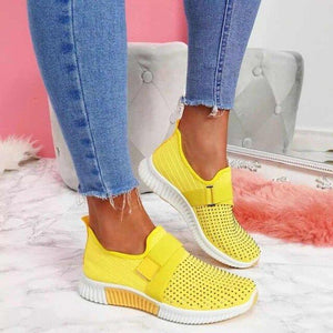 Shicspot : Women's Casual Spring Crystal Solid Mesh Sneakers