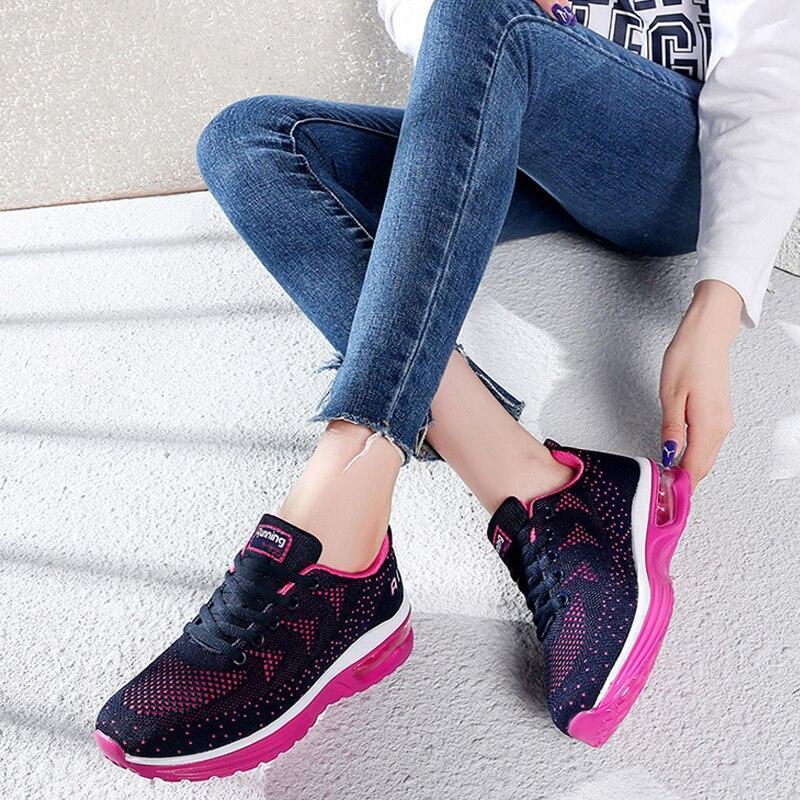 Air Mesh Knit Cushion Women's Sneakers