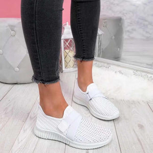 Shicspot : Women's Casual Spring Crystal Solid Mesh Sneakers